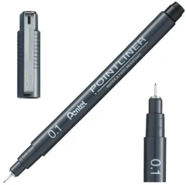 cienkopis-czarny-kreslarski-kalibrowany-precyzyjny-pentel-pointliner-01-mm