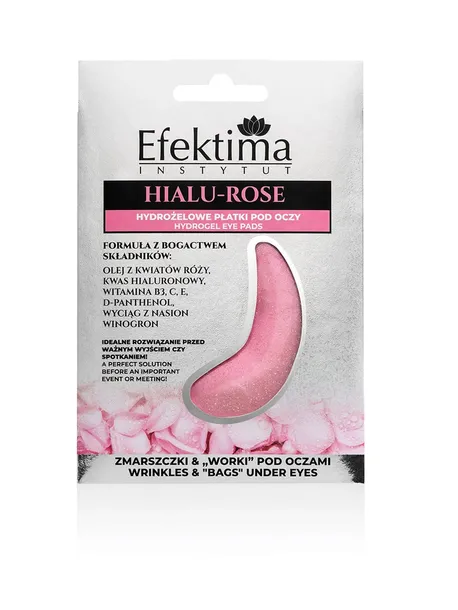 Hydrożelowe płatki pod oczy Efektima HIALU-ROSE Zmarszczki Worki pod oczami