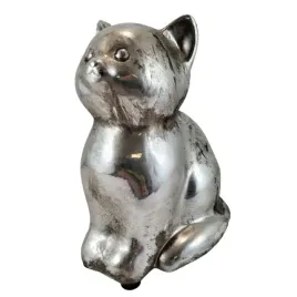 kot-kotek-ceramiczny-kamionka-srebrny-15x9x12