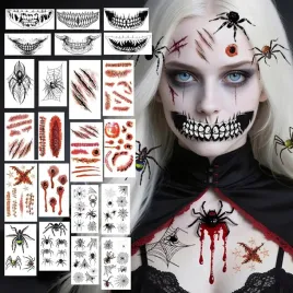 tatuaze-tymczasowe-halloween-22-szt-blizny-rany-pajaki-wodoodporne