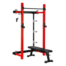 klatka-treningowa-scienna-hms-fitness-czerwona-klt34-skladana-z-lawka