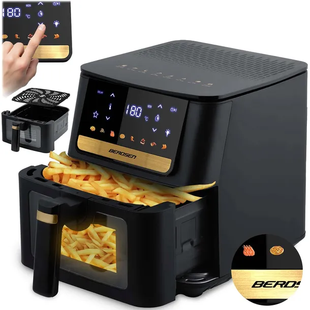 AIR FRYER FRYTKOWNICA BEZTŁUSZCZOWA FRYTOWNICA 6,5L BERDSEN 1700W