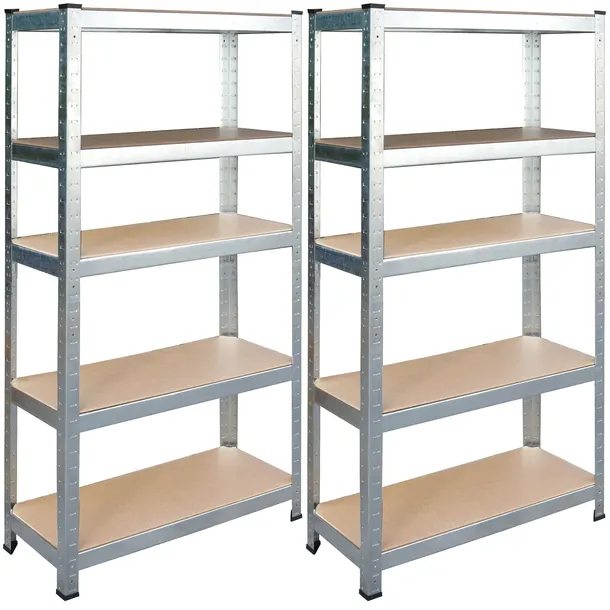 ZESTAW 2X REGAŁ MAGAZYNOWY 2w1 METALOWY DO GARAŻU 875kg 180x90x40cm HUMBERG