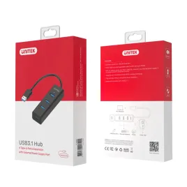 unitek-y-3089-czarny-hub-z-usb-na-4x-usb-3-0-do-5gbps-30cm-maly