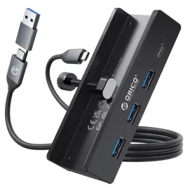 orico-aktywny-hub-usb-c-5gbps-15w-przykrecany-3x-usb-a-usb-c-czarny