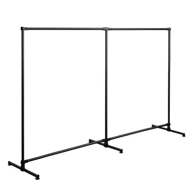 STOJAK ODZIEŻOWY NA UBRANIA CZARNY 300x150cm BUTIK GARDEROBA BLACK c1