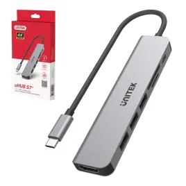 unitek-hub-usb-c-na-7w1-3x-usb-a-pd-100w-hdmi-1-4-czytnik-sd-i-microsd