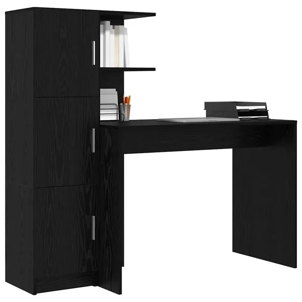 biurko-2-pcs-czarny-dab-marka-vidaxl