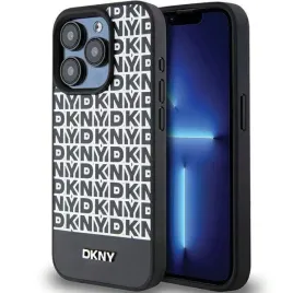 etui-dkny-leather-printed-pattern-metal-logo-do-magsafe-do-iphone-15pro-max