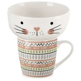 kubek-z-miseczka-dla-dziecka-porcelanowy-kot-2-el