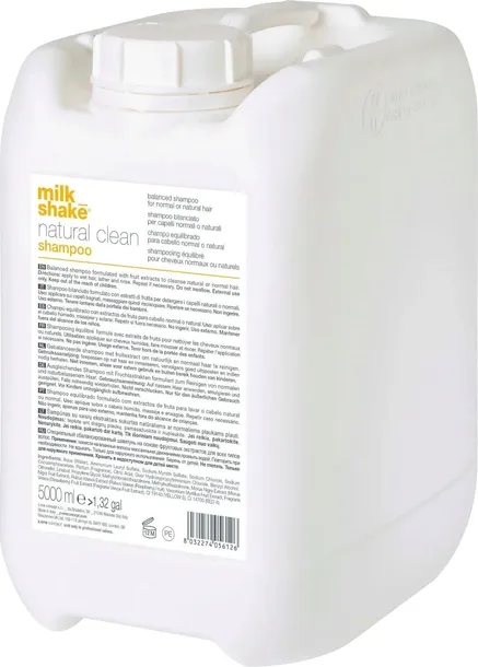 Milk Shake Natural Clean Shampoo, Naturalny Szampon Oczyszczający 5000ml