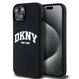 etui-dkny-liquid-silicone-white-printed-logo-do-magsafe-do-iphone-15-14-13