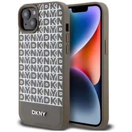 etui-dkny-leather-printed-pattern-metal-logo-do-magsafe-do-iphone-15-14-13
