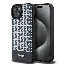 etui-dkny-leather-printed-pattern-metal-logo-do-magsafe-do-iphone-15-14-13
