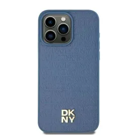 etui-dkny-leather-pattern-metal-logo-do-magsafe-do-iphone-15-14-13-niebiesk