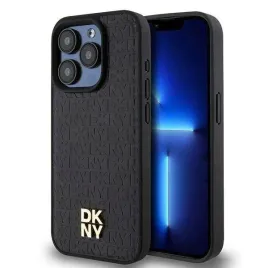 etui-dkny-leather-monogram-pattern-metal-logo-do-magsafe-do-iphone-15-pro