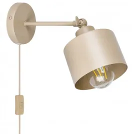 kinkiet-e27-led-elza-ruchomy-x1-bezowy-wtyczka