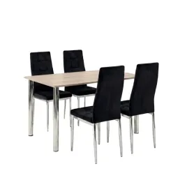 zestaw-stol-lugano-120x80-blat-sonoma-nogi-chrom-4-monako-czarne-welur