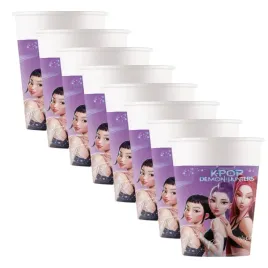 kubeczki-papierowe-na-urodziny-dla-dziecka-200-ml-k-pop-demon-hunters-8-szt