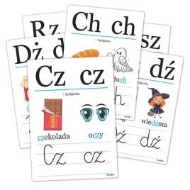plansze-edukacyjne-dwuznaki-zestaw-plansz-literki-a5-7-kart