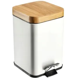 lazienkowy-kosz-na-smieci-5l-kwadratowy-bialy-mat-bambus-z-pedalem-metalowy