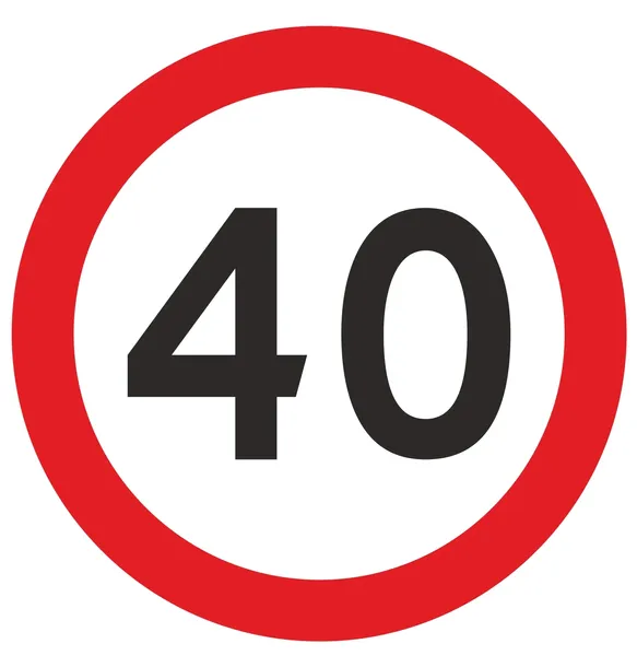 Znak Drogowy Ograniczenie prędkości 40 km/h, 40cm