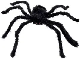 dekoracja-duzy-pajak-50-cm-wlochaty-czarny-straszny-czerwone-oczy-halloween