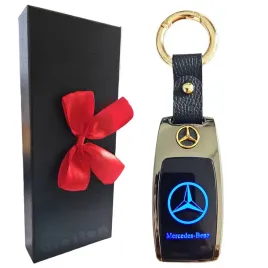 mercedes-zapalniczka-zarowa-elegancki-brelok-do-kluczy-logo-etui-kokarda