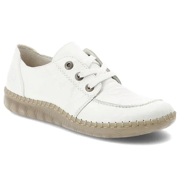 Półbuty RIEKER - N2402-80 White