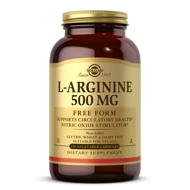 SOLGAR L-Arginine Free Form - L-arginina wolna forma 500 mg (250 kaps.)