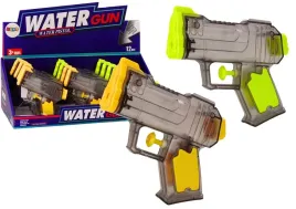 maly-pistolet-na-wode-przezroczysty-zolty-pomaranczowy-lean-toys