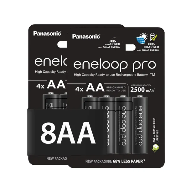 AKUMULATORKI ENELOOP PRO AA 2500 mAh 8x FOTO/LAMPY