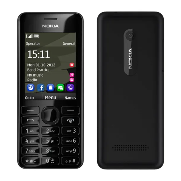 Telefon Komórkowy Nokia 206 2G Czarny DLA SENIORA | Stan: Dobry
