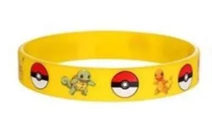 Opaska Silikonowa na Rękę Żółta Pokémon – Pikachu Squirtle Charmander Pokéball 6,5 cm