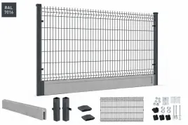 ogrodzenie-panelowe-3d-123x250-caly-zestaw-z-podmurowka-25cm-antracyt-4mm