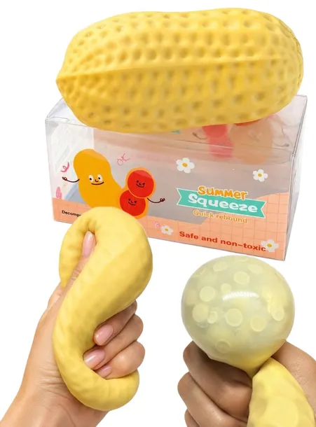 CHRUPIĄCY Gniotek Pistacja Orzech Z Efektem Chrupania Crackle 10 cm