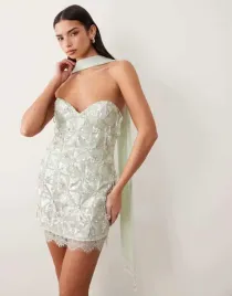 zielona-mini-sukienka-odkryte-ramiona-koronka-zdobienia-b25-xxl