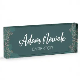 identyfikator-na-biurko-biurowy-wizytownik-tabliczka-szklane-zielen-lisc