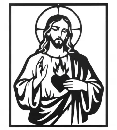 piekny-obraz-metalowy-na-sciane-jezus-w-ramie-najswietsze-serce-jezusa-duzy