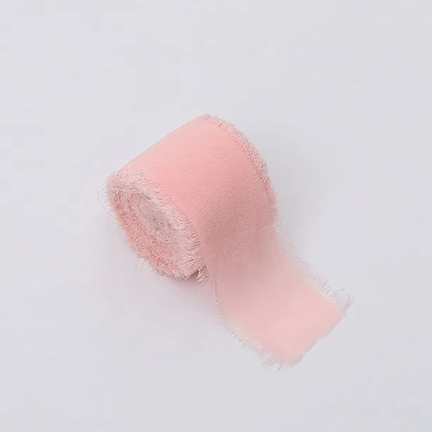 Wstążka florystyczna - Szyfon - Jasny Róż - Rolka 4cm x 4,5m