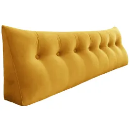 trojkatna-poduszka-velvet-zolta-200-cm
