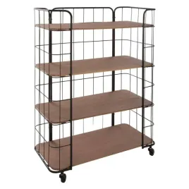 loftowy-regal-4-polki-na-kolkach-metalowy-drewno
