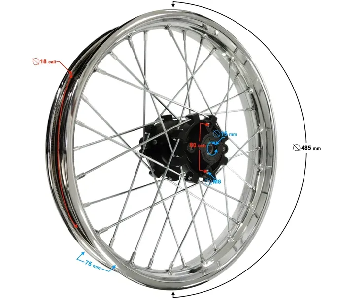 Felga tylna 18"x2,15" Dirt bike