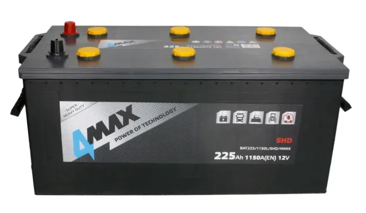 AKUMULATOR SHD 12V 4MAX 225AH 1150A  , RADOM