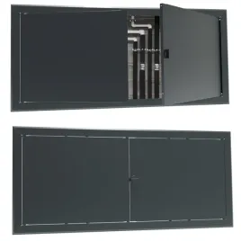 drzwiczki-rewizyjne-metalowe-100x40-grafit-ral7016-oslona-inst-wod-kan-gaz