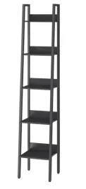 funkcjonalny-waski-czarny-regal-drabinowy-biurowy-na-ksiazki-5-x-polka-loft