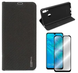 etui-flip-vennus-do-huawei-p-smart-2019-czarny-carbon-pokrowiec-i-szklo