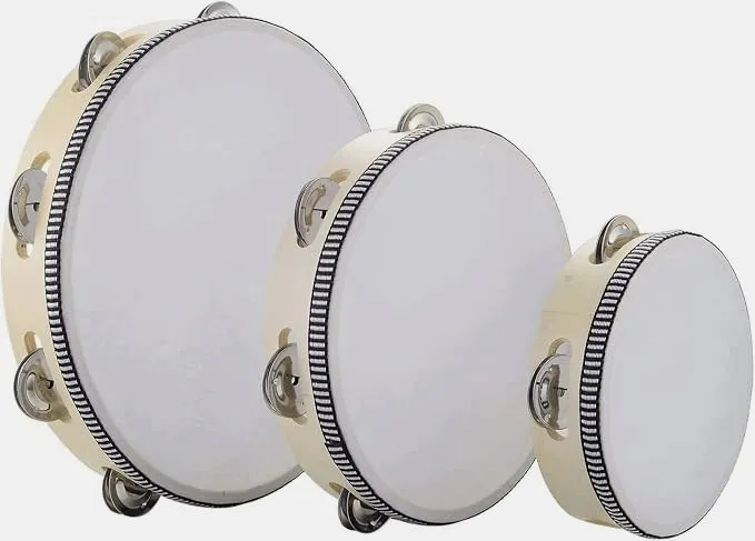 3 x TAMBURYN DREWNIANY / 4"(10,16cm) + 7"(17,78cm) + 10"(25,40cm) ZESTAW