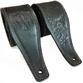 pieknie-zdobiony-skorzany-pas-do-gitary-pasek-gitarowy