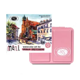 zestaw-akwareli-szmal-mini-urban-sketchers-pink-8-kolorow-w-polkostkach